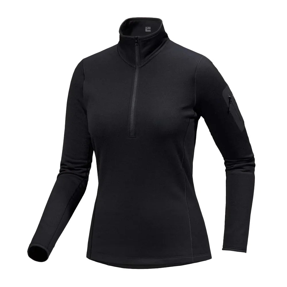 ARC'TERYX TAEMA CREW LS W STORM GLOW HEATHER - T-shirt randonnée