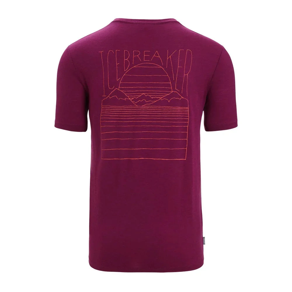 T-shirt Icebreaker Tech Lite II Mountain Sunset (hommes)