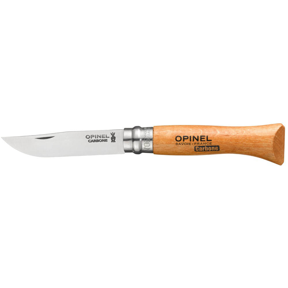 Couteau à lame en acier de carbone Opinel Blister no 6 Hêtre