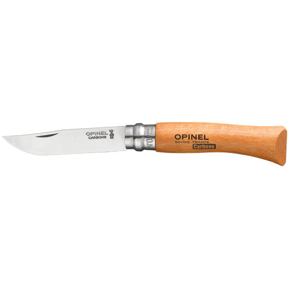 Couteau à lame en acier de carbone Opinel N° 7 en bois de hêtre