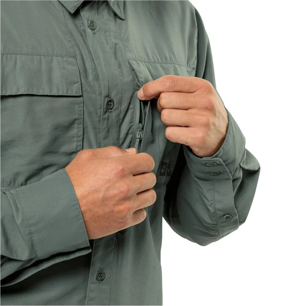 Chemise à manches longues Jack Wolfskin Barrier Mosquito Protection (hommes)