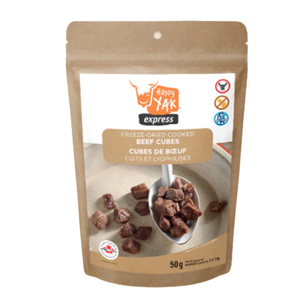 Cooked and Freeze-Dried Beef Cubes – Happy Yak Freeze-Dried Meals