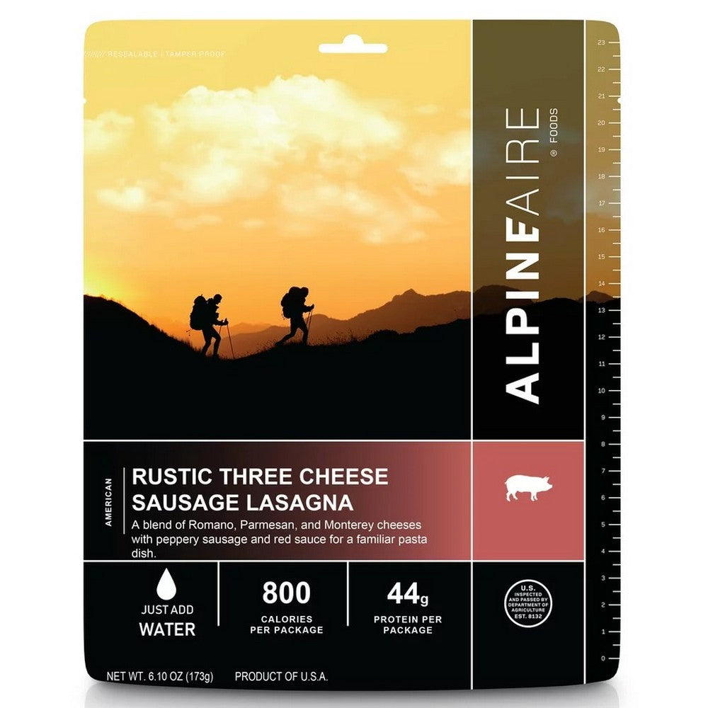 Alpine Aire Rustic Three Cheese Sausage Lasagna Freeze-Dried Meals