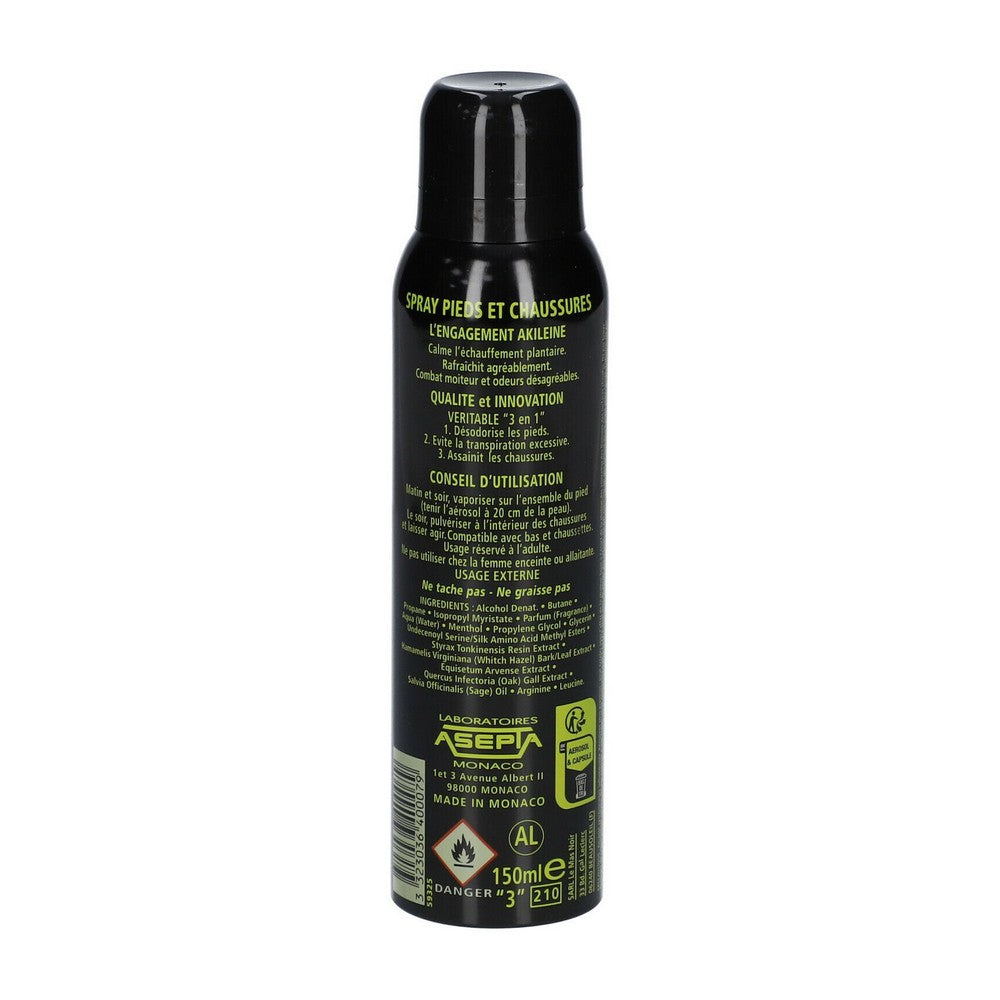 Akileïne Black Spray Foot Deodorant Spray