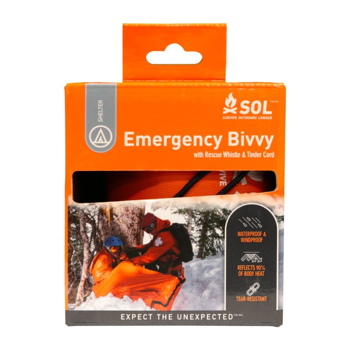 Sac bivouac d'urgence avec sifflet de secours SOL