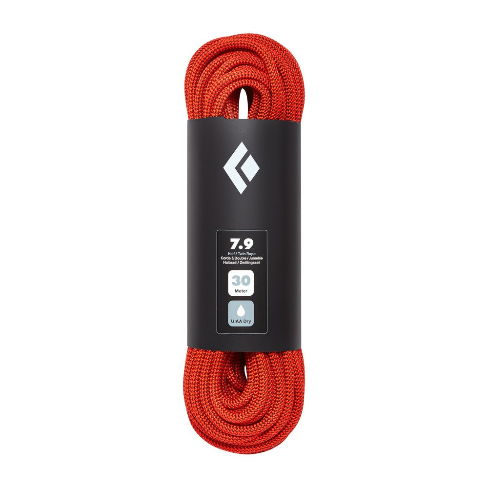 Black Diamond 7.9 Dry 30 m Climbing Rope - Orange