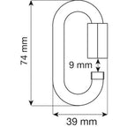 Mousqueton Camp Oval Quick Link Stainless