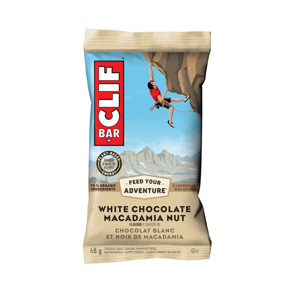 Barre énergétique Clif Chocolat blanc et noix de macadamia