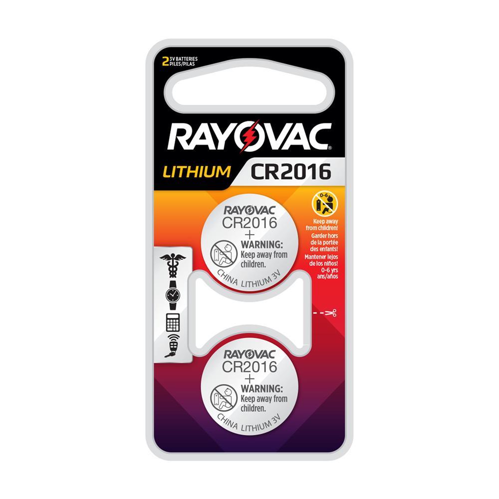 Rayovac CR2016 2-Pack Battery