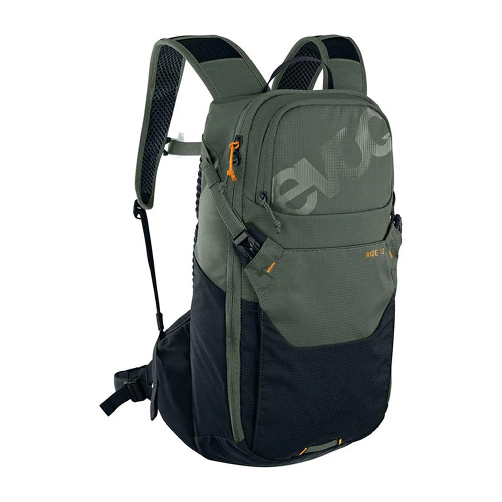 EVOC Ride 12 Backpack – Dark Olive and Black