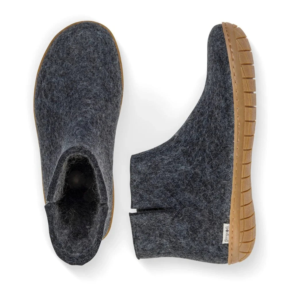 Glerups Wool Booties with Rubber Outsole (unisex)