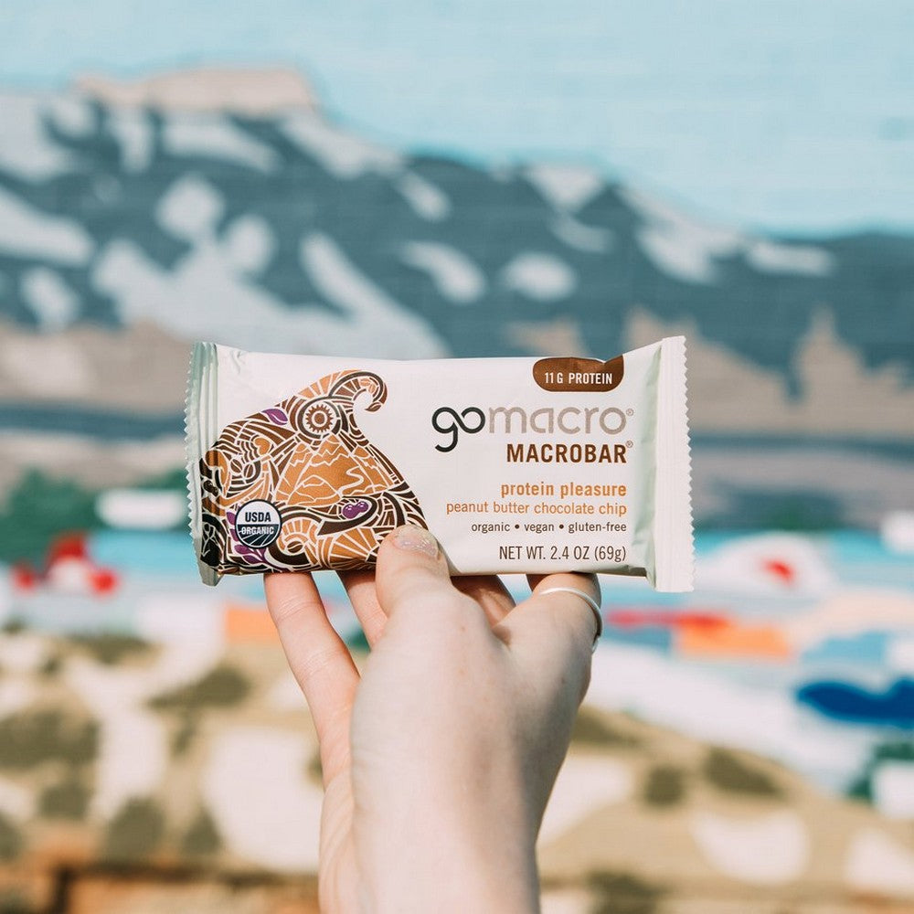 Barre énergétique GoMacro Beurre d'arachide et pépites de chocolat