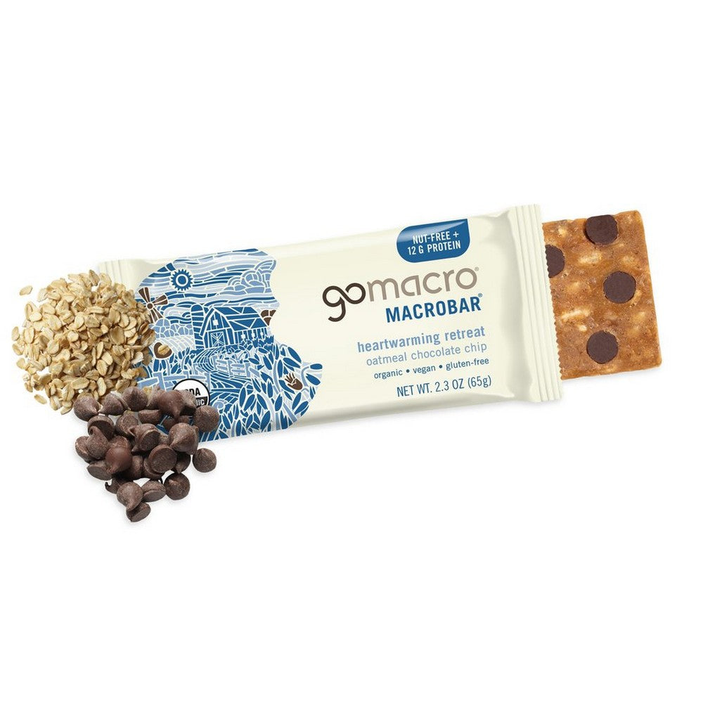Barre énergétique GoMacro Avoine et pépites de chocolat