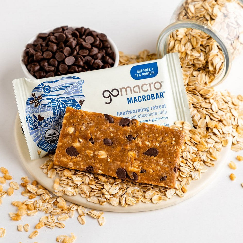 Barre énergétique GoMacro Avoine et pépites de chocolat
