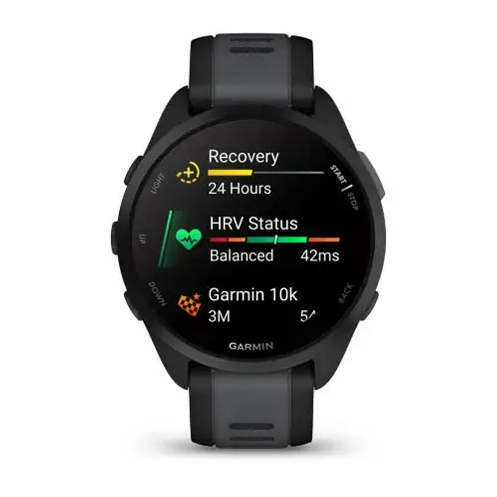 Montre d'entraînement Garmin Forerunner 165 – Noir et gris