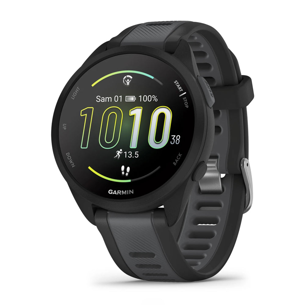 Montre d'entraînement Garmin Forerunner 165 Music – Noir et gris
