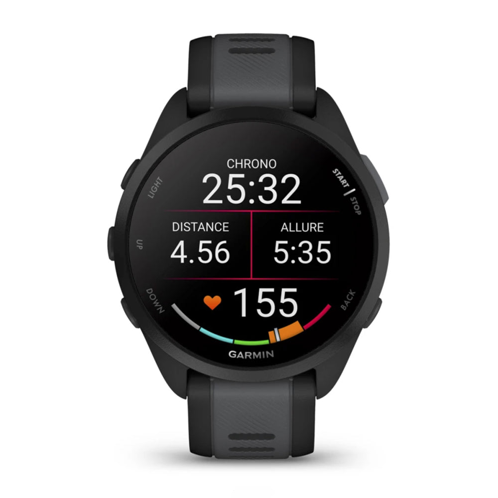 Montre d'entraînement Garmin Forerunner 165 Music – Noir et gris