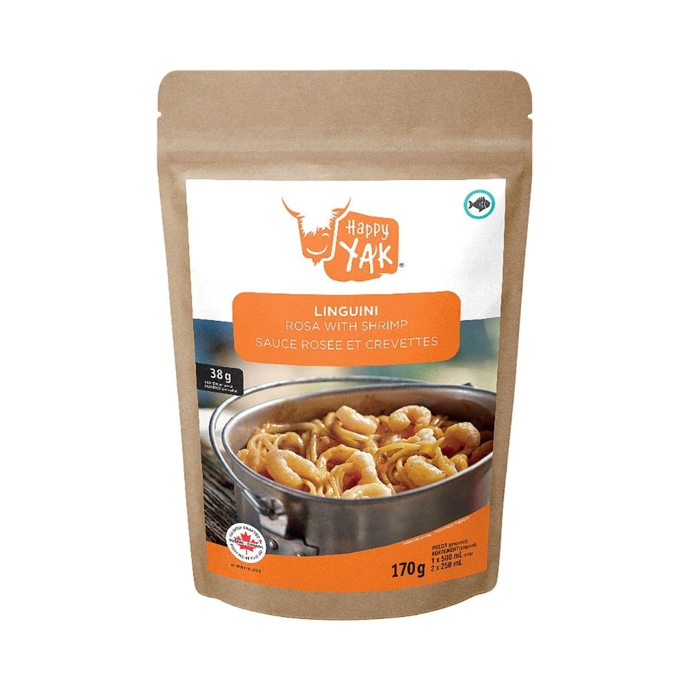 Happy Yak Freeze-Dried Meals - Linguini Rosa with Shrimps