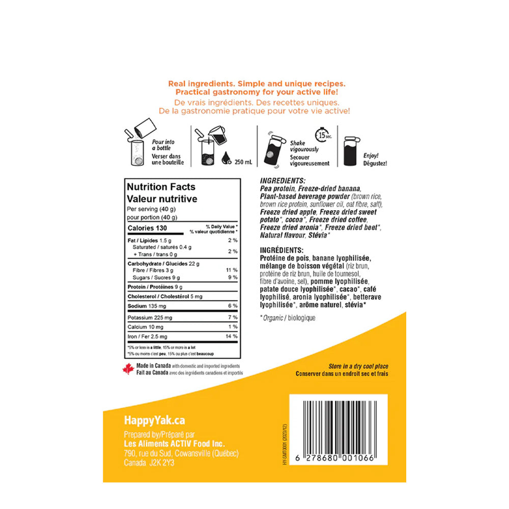 Happy Yak Smooth-Ease Smoothie – Moka Indulgence
