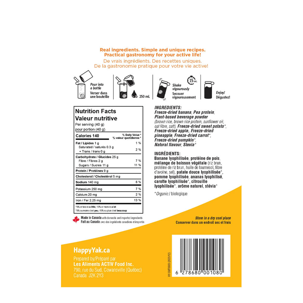 Happy Yak Smooth-Ease Smoothie –Tropical Delight