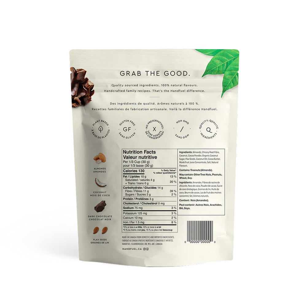Collation santé Handfuel Rochers de chocolat noir et amandes