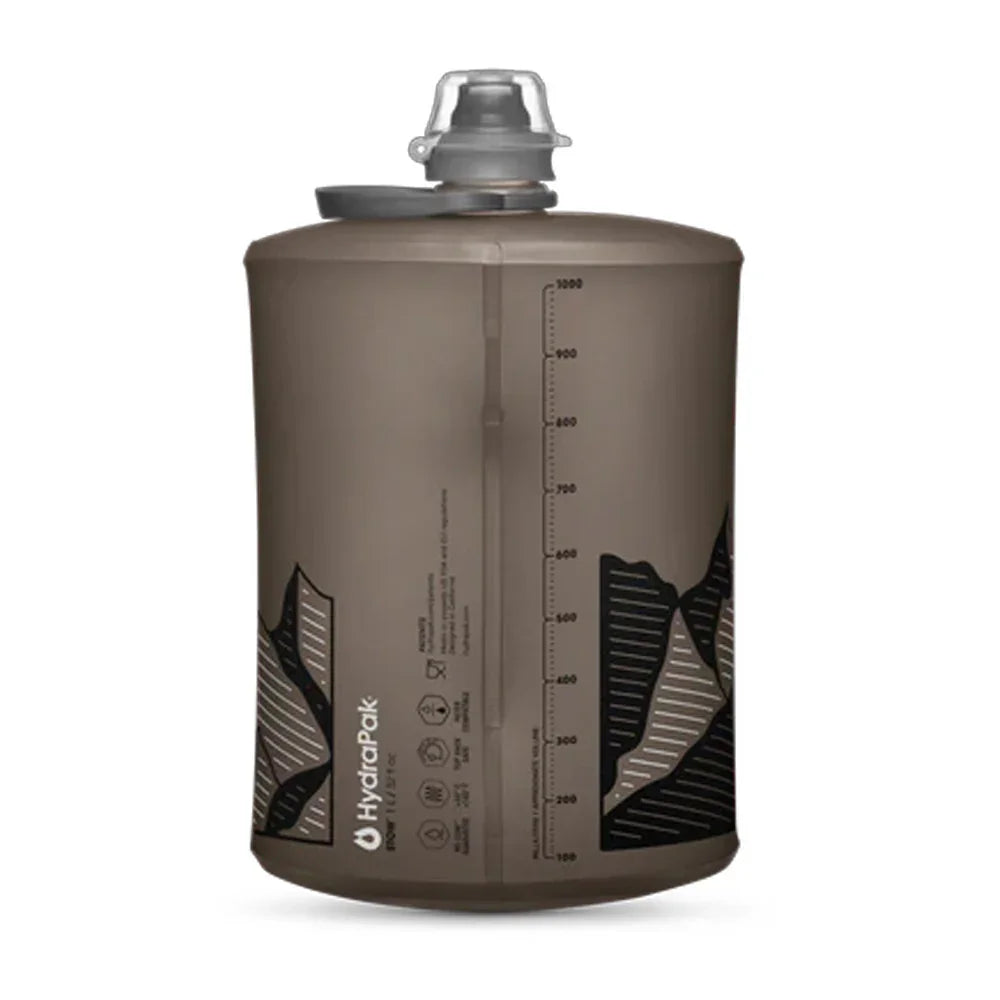 Bouteille souple compressible HydraPak Stow 1 L - Mammoth Grey