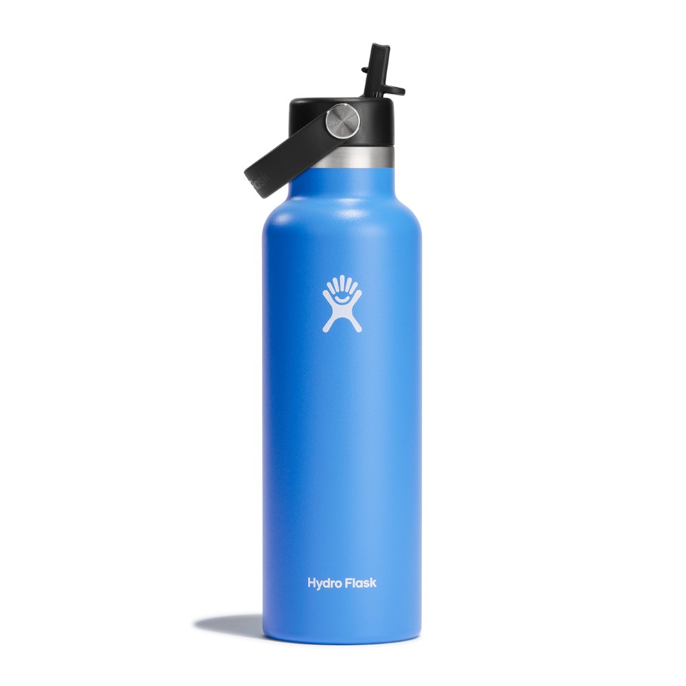 Bouteille à goulot standard Hydro Flask avec capuchon Flex Straw 621 ml