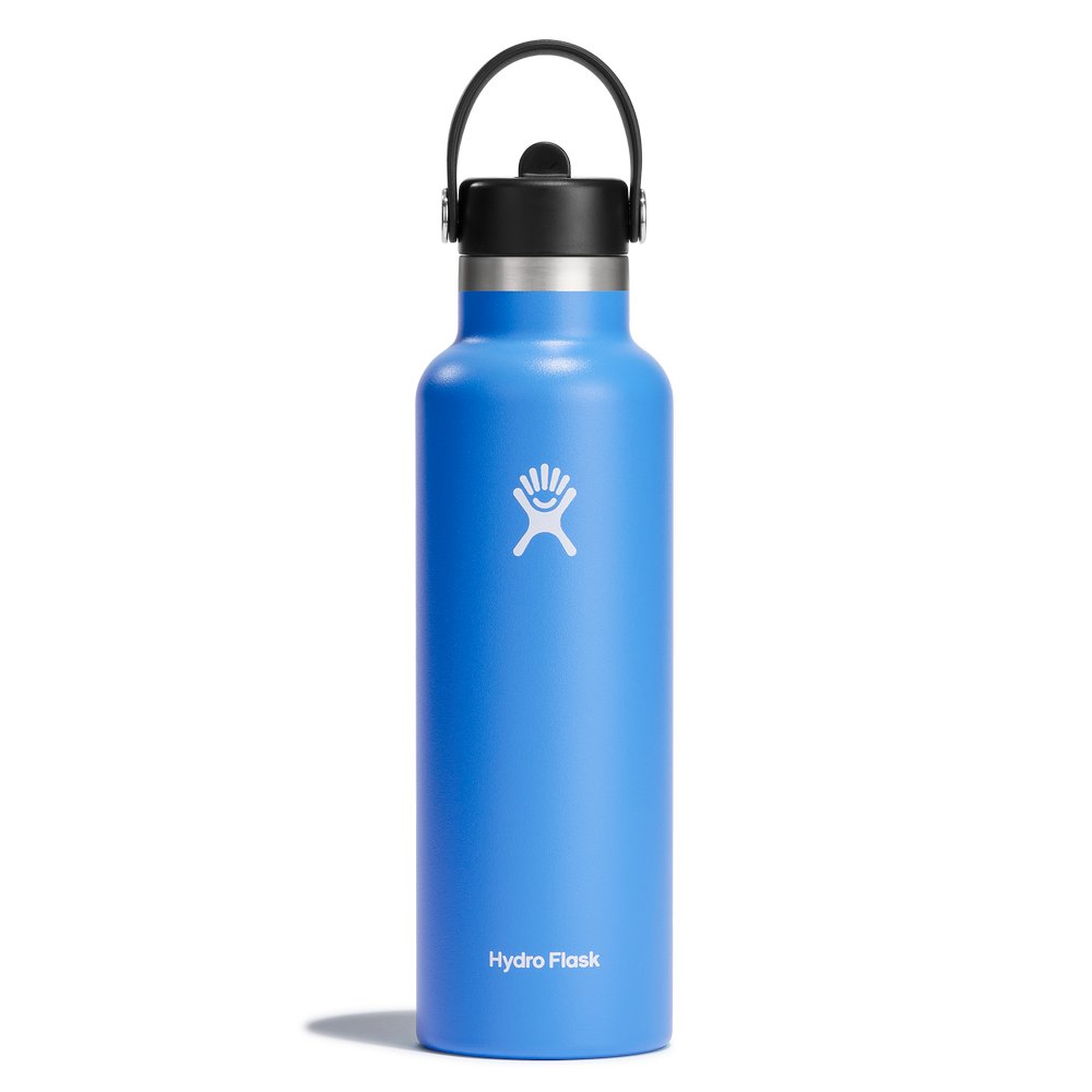 Bouteille à goulot standard Hydro Flask avec capuchon Flex Straw 621 ml