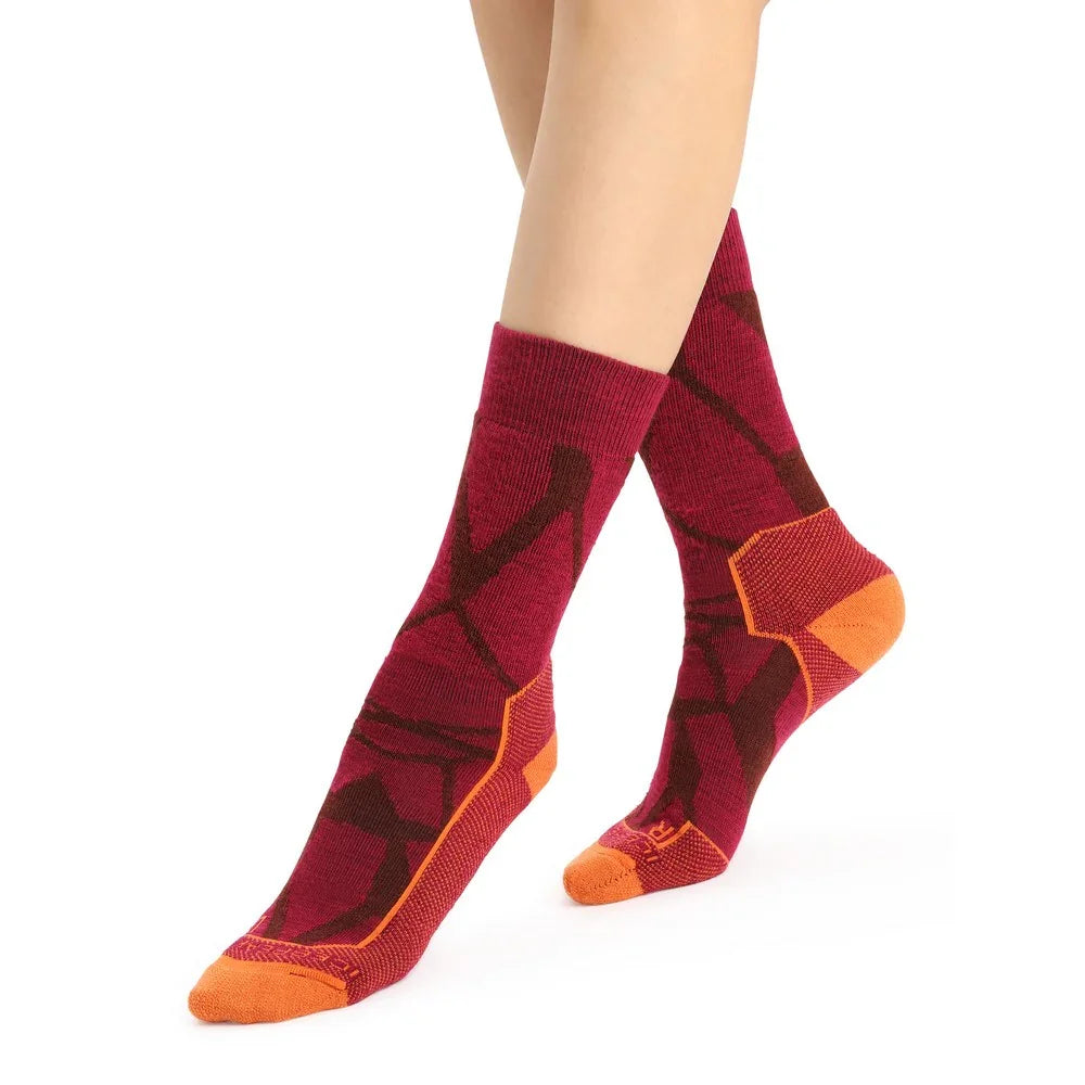 Icebreaker W's Hike+ Medium Crew Fractured Landscape Socks