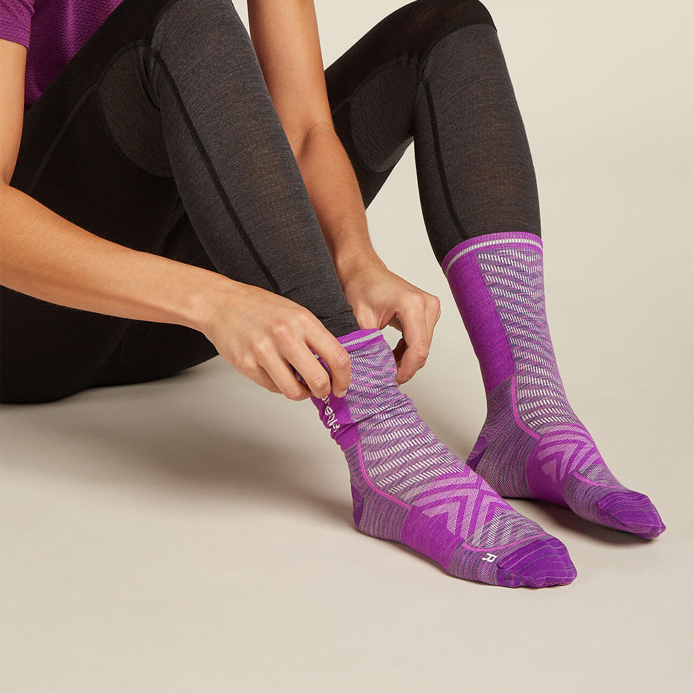 Bas Icebreaker Merino Blend Run+ Ultralight Crew Fusion Dye (femmes)