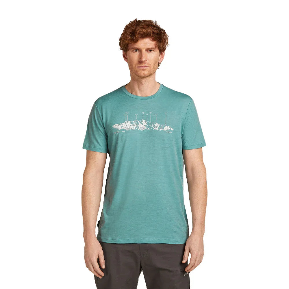 T-Shirt Icebreaker Tech Lite Merino 150 The Peaks (hommes)