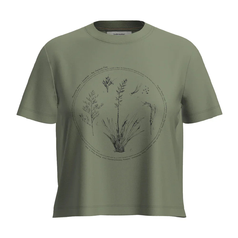 T-shirt Icebreaker Merino 150 Tech Lite Crop Seed Story (femmes)