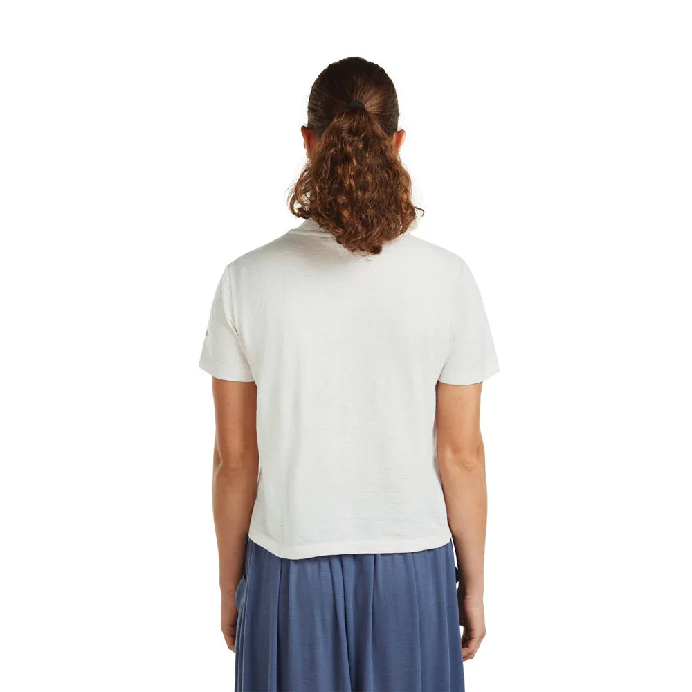 Icebreaker W's Merino 150 Tech Lite Crop NZ Flora T‑Shirt
