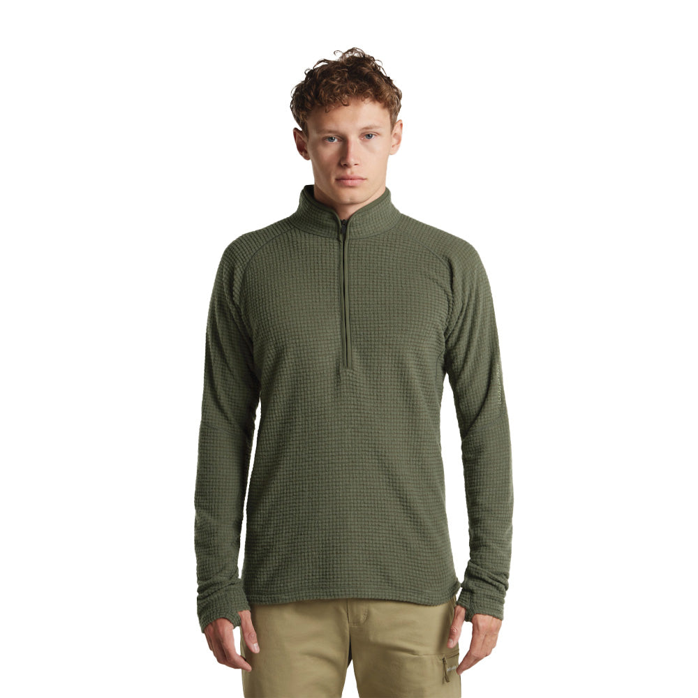 Chandail à demi-fermeture éclair Icebreaker Merino 400 RealFleece Grid Peaksland (hommes)