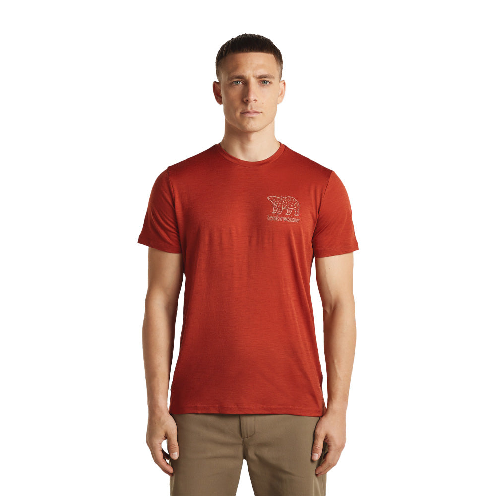 Icebreaker M's Merino 150 Tech Lite Forest Footsteps T-Shirt