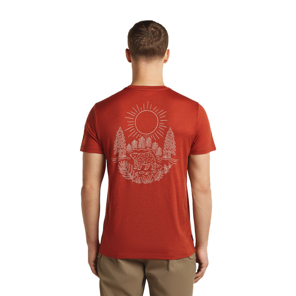 Icebreaker M's Merino 150 Tech Lite Forest Footsteps T-Shirt