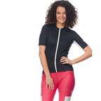 Maillot à manches courtes Jolie Ride Classique Noir (femmes)