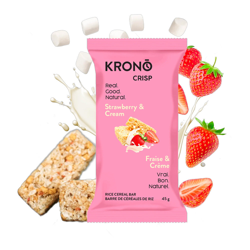 Krono Energy Rice Squares - Strawberry & Cream
