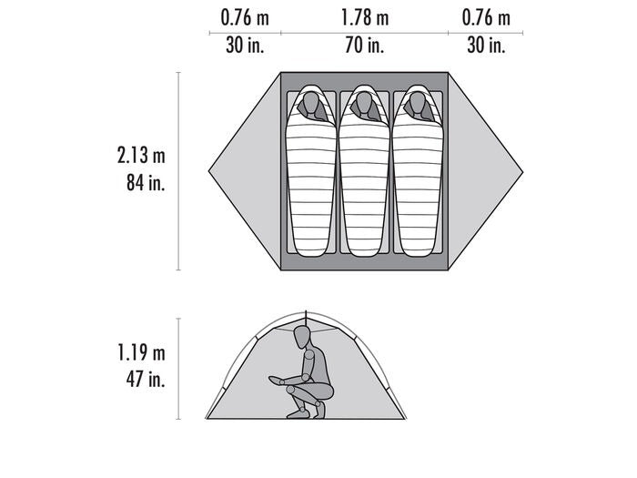 Tente pour le ski de randonnée MSR Access 3P
