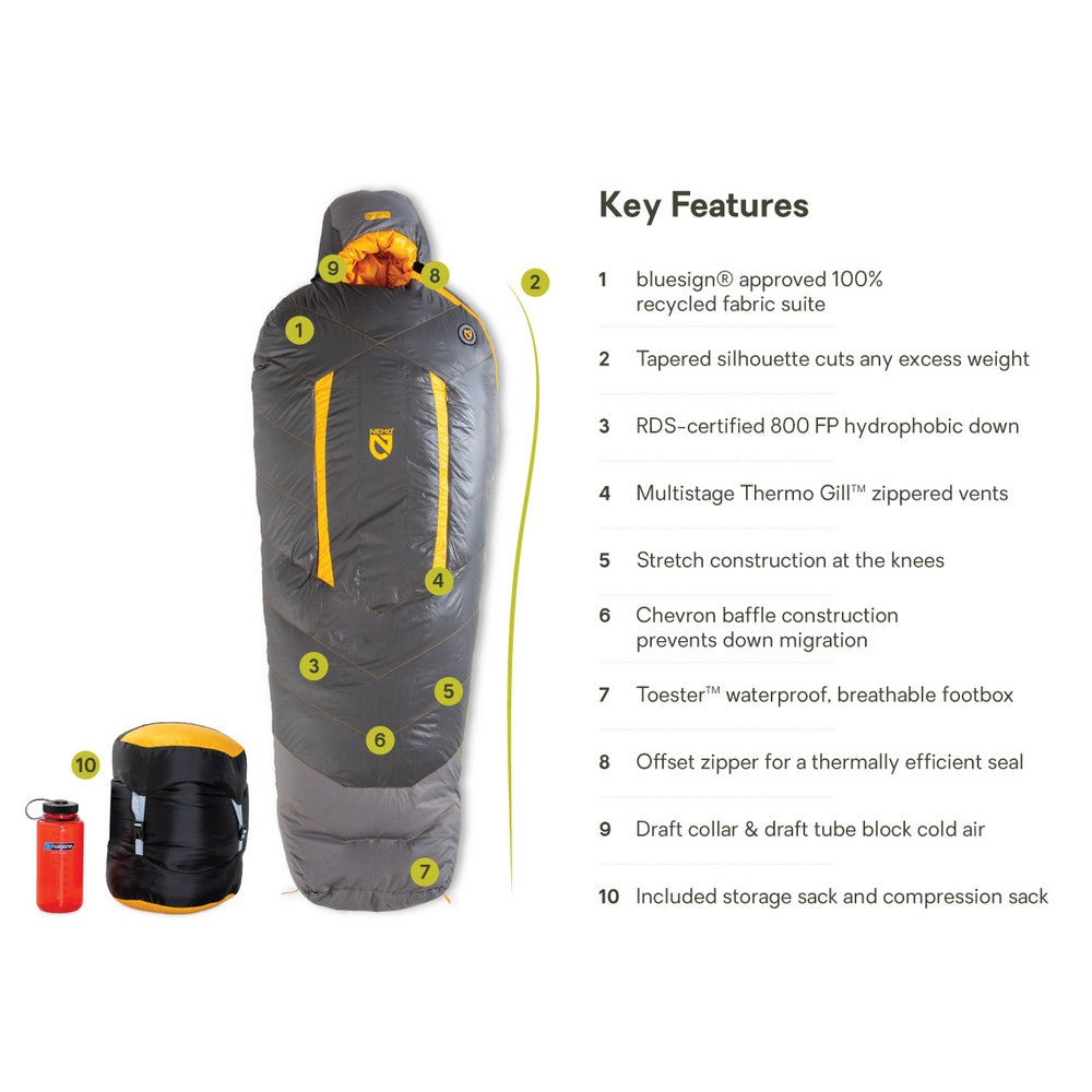 Nemo Sonic Down Sleeping Bag - Long (-29° C)