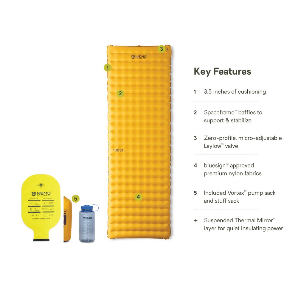 Matelas de sol gonflable isolé Nemo Tensor Trail Ultralight – Long Large