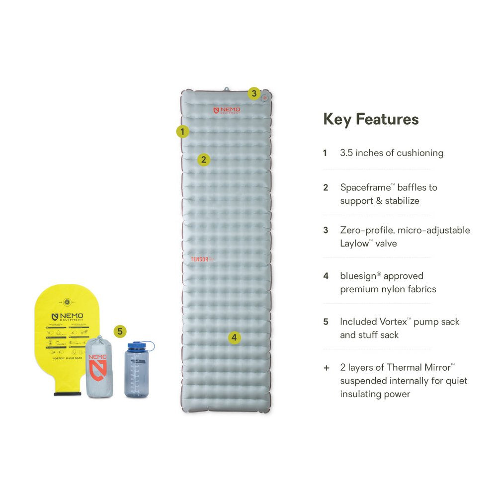 Nemo Tensor All-Season Ultralight Insulated Inflatable Pad – Regular