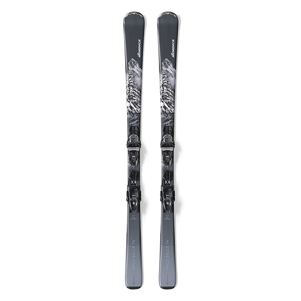 Skis alpins Nordica Wild Belle 74 FDT avec fixations TP2 COMP 10 (femmes)