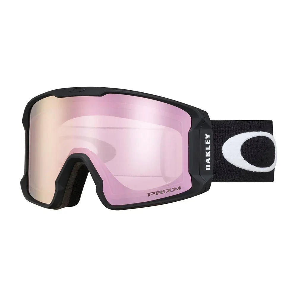 Lunettes de ski Oakley Line Miner - noir mat avec lentille Prizm Hi Pink Iridium