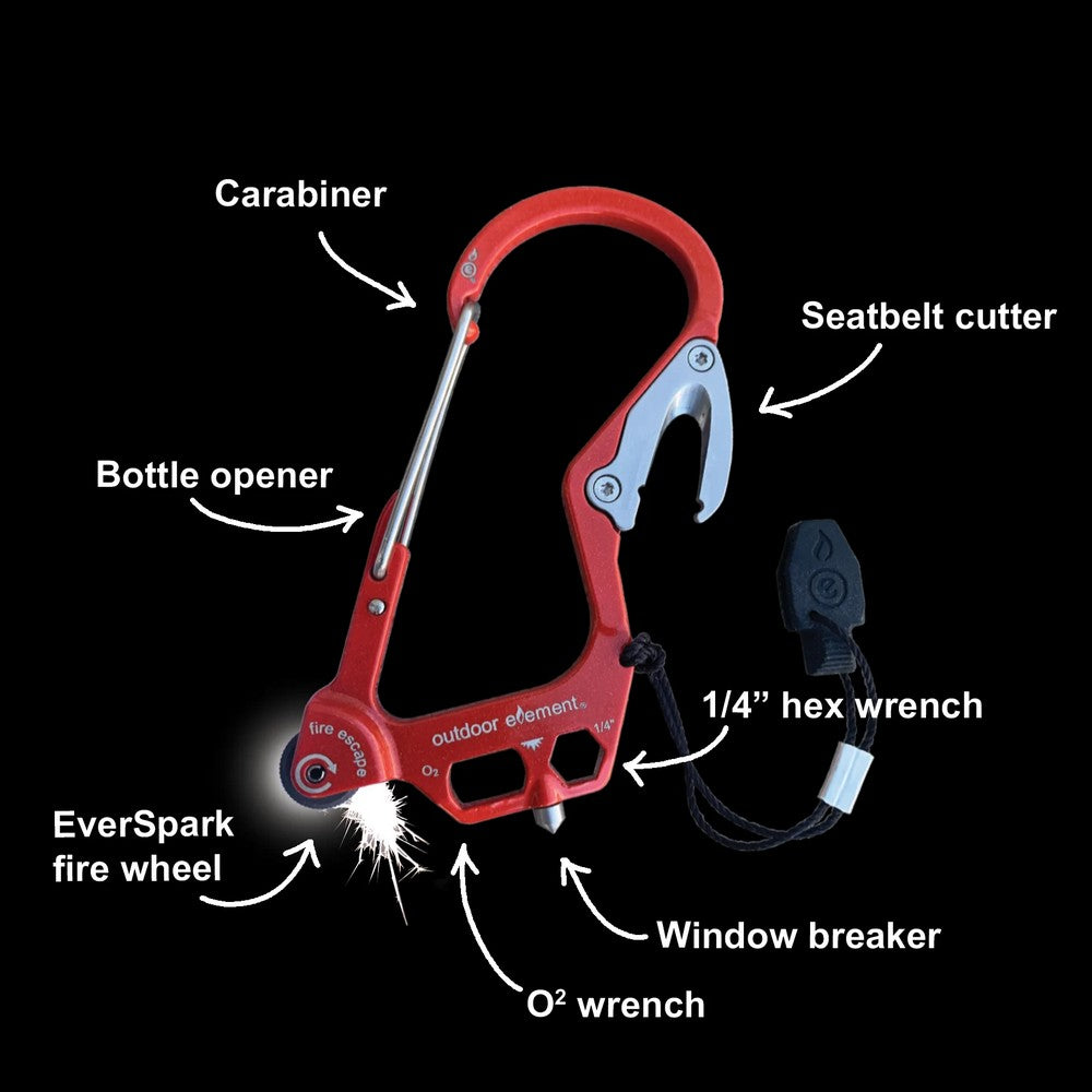 Outdoor Element Firestarter Carabiner Multitool