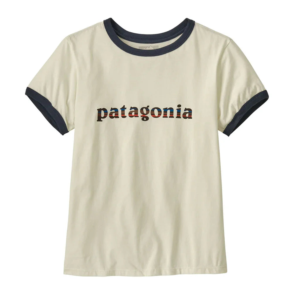 Patagonia W's 73 Text Logo Organic Ringer T-Shirt