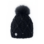 Tuque Pleau avec perles et pompon amovible (femmes)