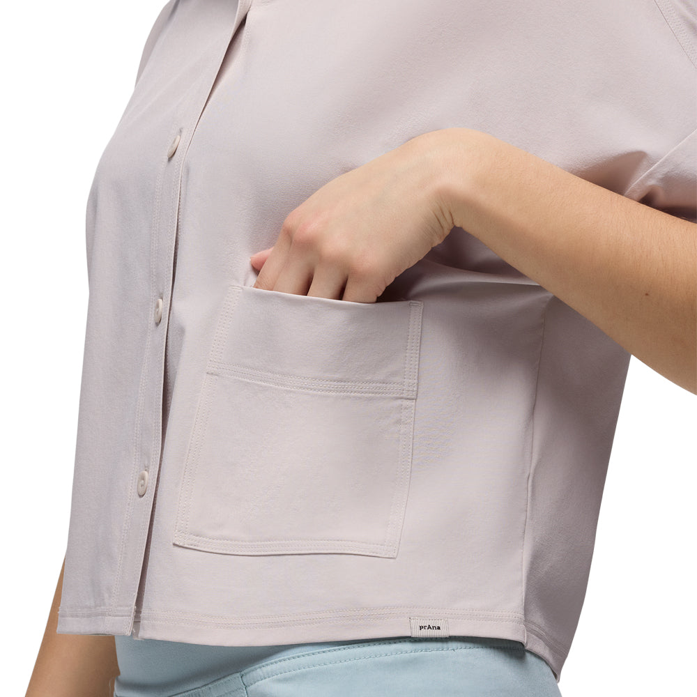 Prana W's Railay Button Down Short Sleeved Shirt