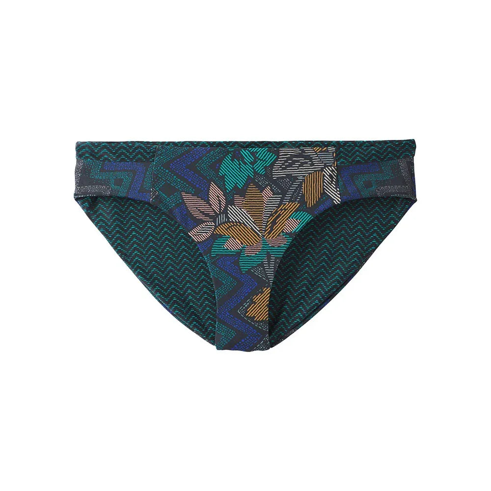 Prana W's Innix Moderate Coverage Bikini Bottom (Black Horchata)