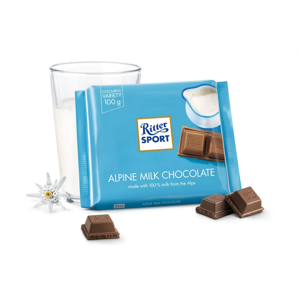 Ritter Sport Alpine Milk Chocolate Chocolate Bar